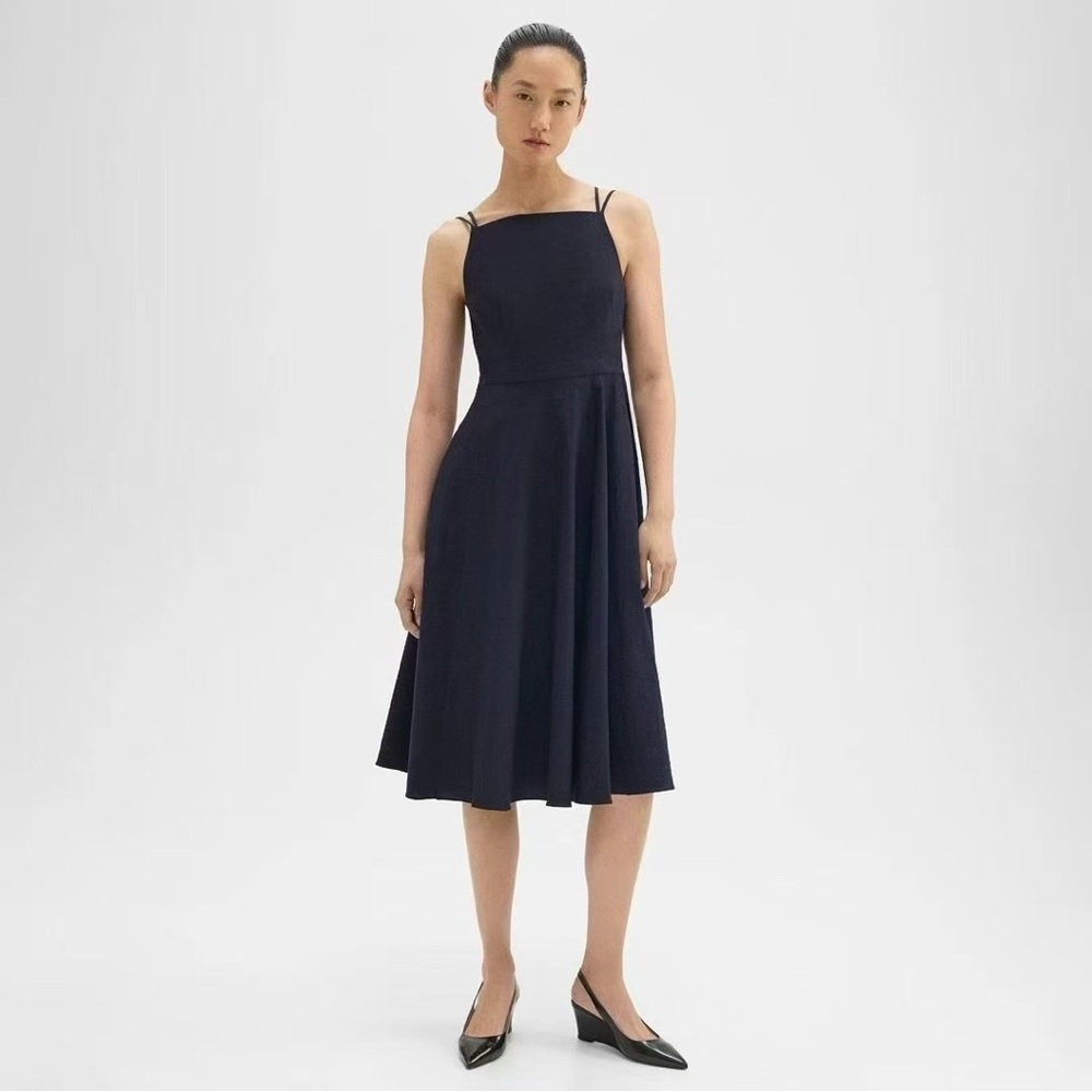 Theory Square neck dress in Good Linen size 4